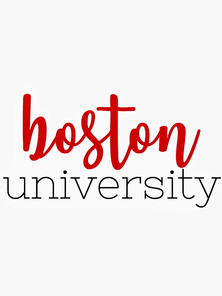 Boston University Brush Sticker by sonyahillz