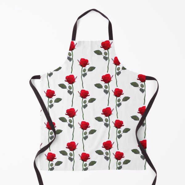 Item preview, FLOATING RED ROSES GARDEN PATTERN ON WHITE designed and sold by sharlesart.