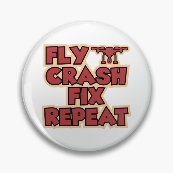 Item preview, FLY CRASH FIX REPEAT designed and sold by NAILED-IT-LTD.