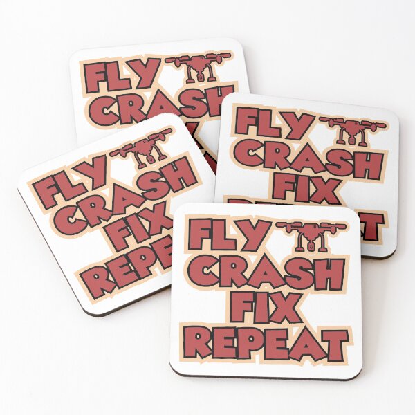 Item preview, FLY CRASH FIX REPEAT designed and sold by NAILED-IT-LTD.