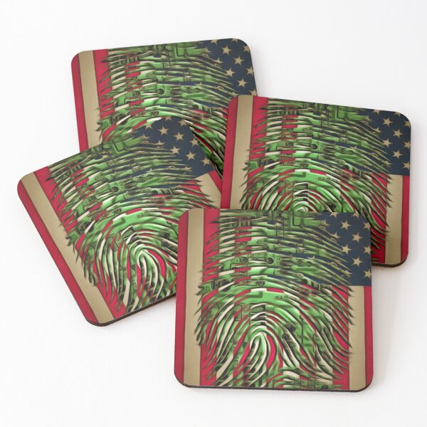 Item preview, Fingerprint on the US flag designed and sold by rolffimages.
