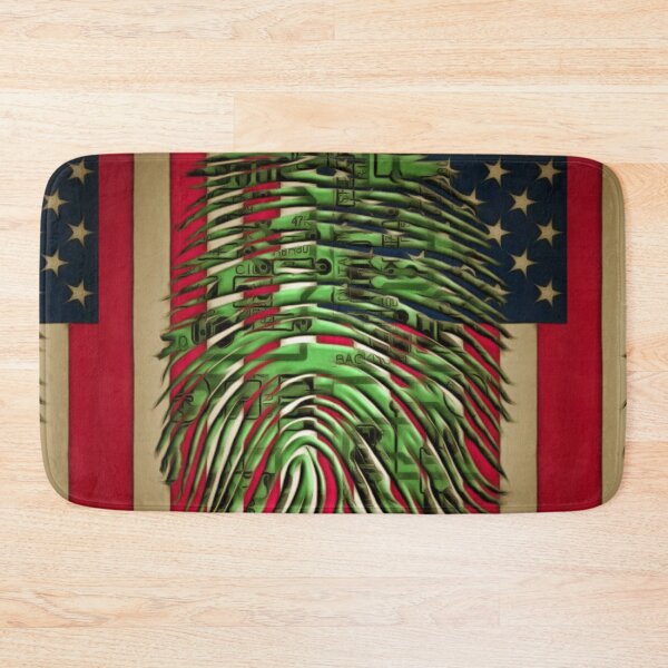 Item preview, Fingerprint on the US flag designed and sold by rolffimages.