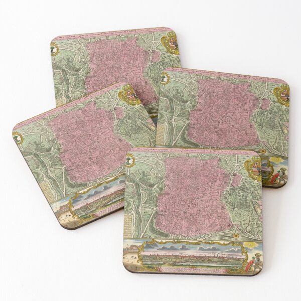 Item preview, Vintage Madrid Spain Map (1730) designed and sold by BravuraMedia.