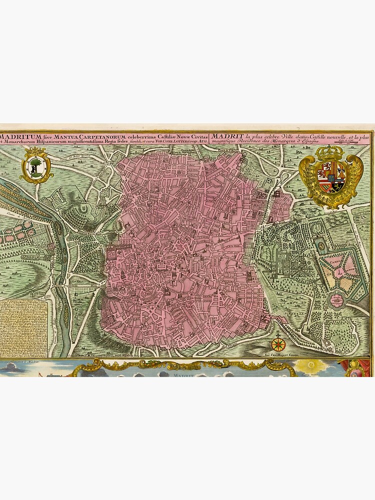 Thumbnail 2 of 2, Jigsaw Puzzle, Vintage Madrid Spain Map (1730) designed and sold by BravuraMedia.