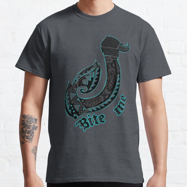 Bite Me Fish Hook Adult Short Sleeve T-shirt 