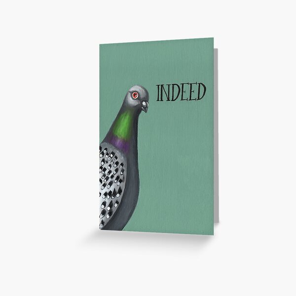 animal print invitations cute pigeon Pigeon digital artwork postcards Christmas present pigeon print greeting cards