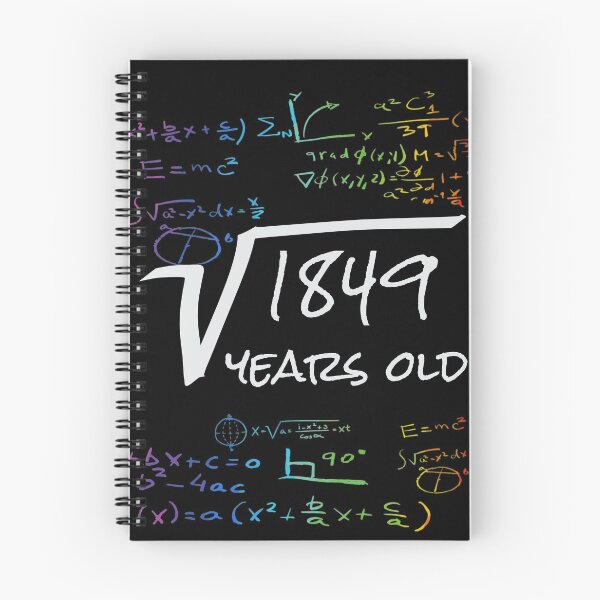 Item preview, Funny 43th Birthday Math Design - Square Root of 1849 : 43 Years Old designed and sold by Designamics.