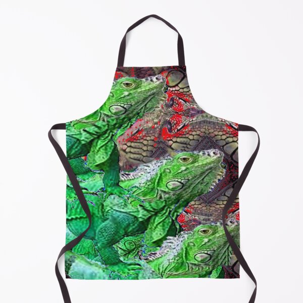 Item preview, THREE GREEN IGUANAS ORNATE RED BACKGROUND designed and sold by sharlesart.