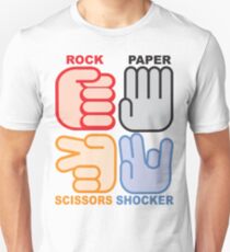 Rock Paper Scissors Shocker Unisex T-Shirt
