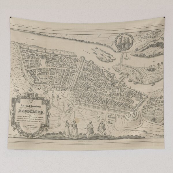Item preview, Vintage Magdeburg Germany Map (1845) designed and sold by BravuraMedia.