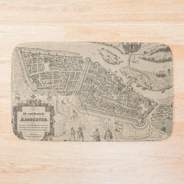 Item preview, Vintage Magdeburg Germany Map (1845) designed and sold by BravuraMedia.