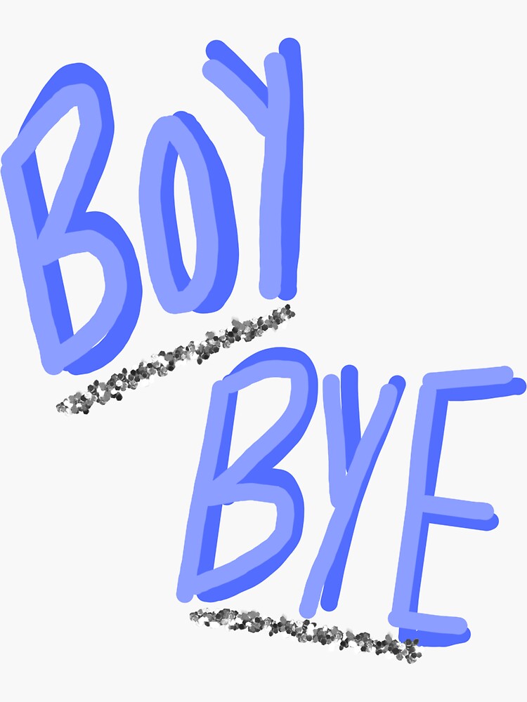 "Boy Bye (dark purple)" Sticker for Sale by designbynini Redbubble