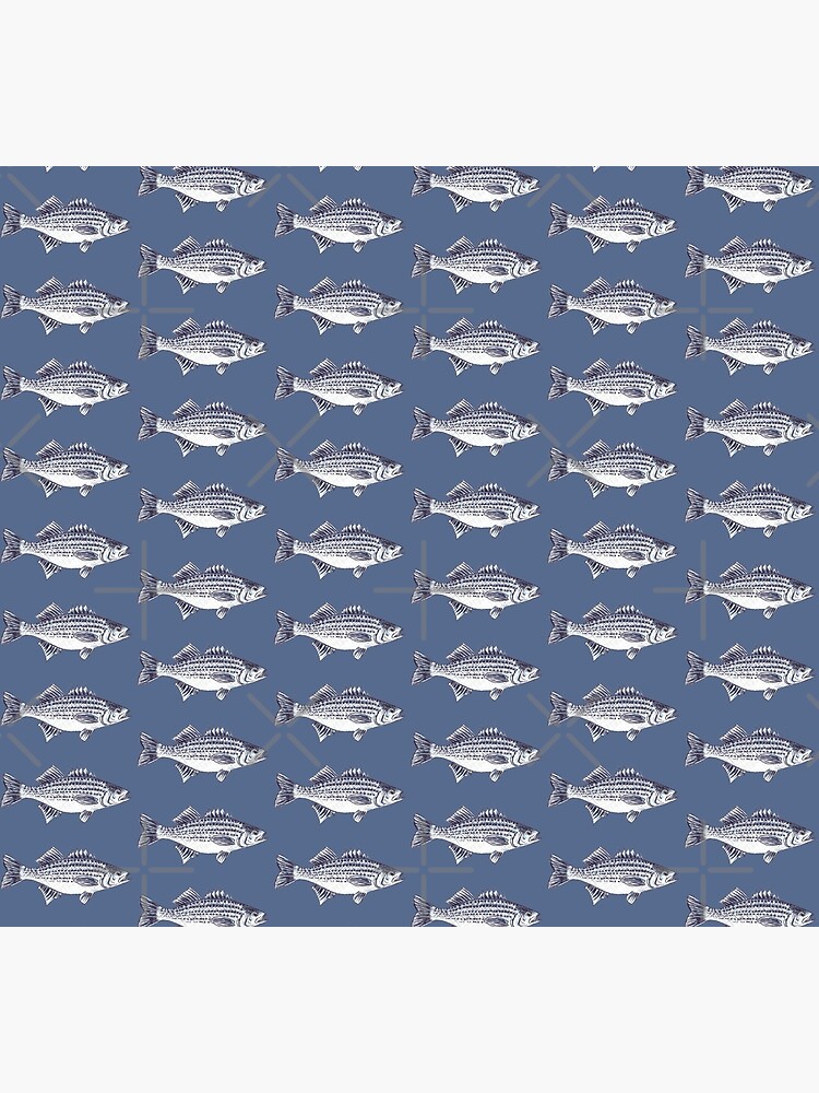 Discover Striped Bass Fish "Walter" in Slate Blue Socks