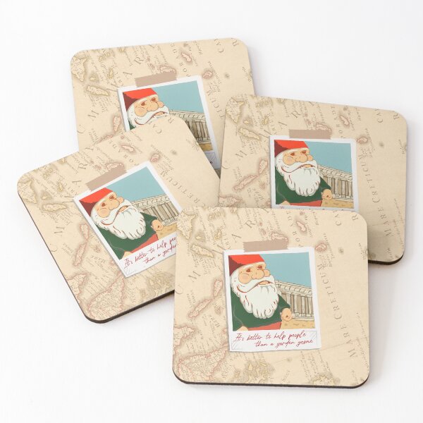 Item preview, It's Better to Help People than Garden Gnomes - Travelling Gnome Postcard designed and sold by ToruandMidori.