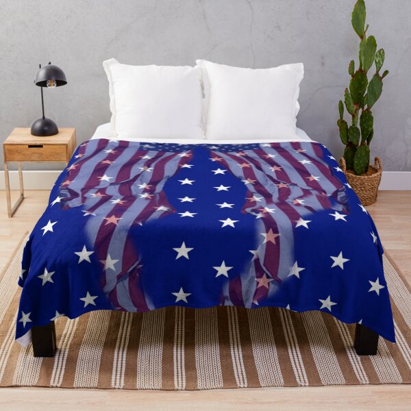 Item preview, BLUE FIELD STARS RED DECORATIVE AMERICANA JULY 4TH FLAG designed and sold by sharlesart.