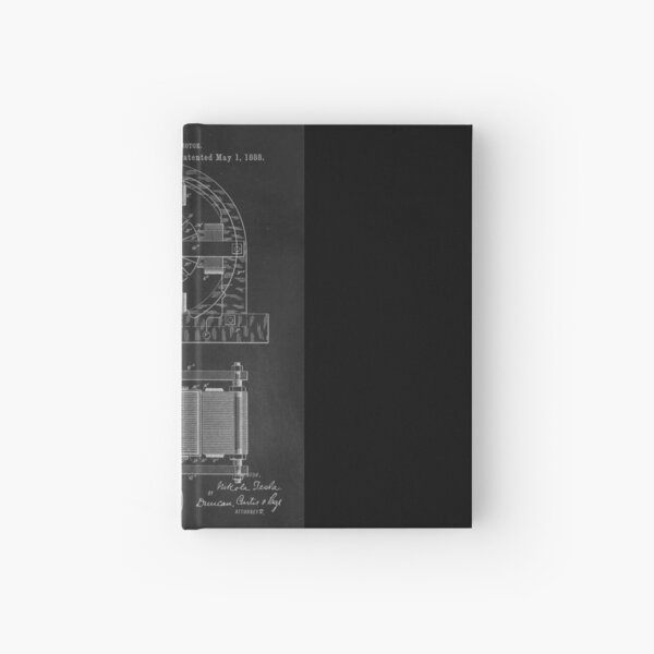 Tesla Coil Patent Art Hardcover Journal