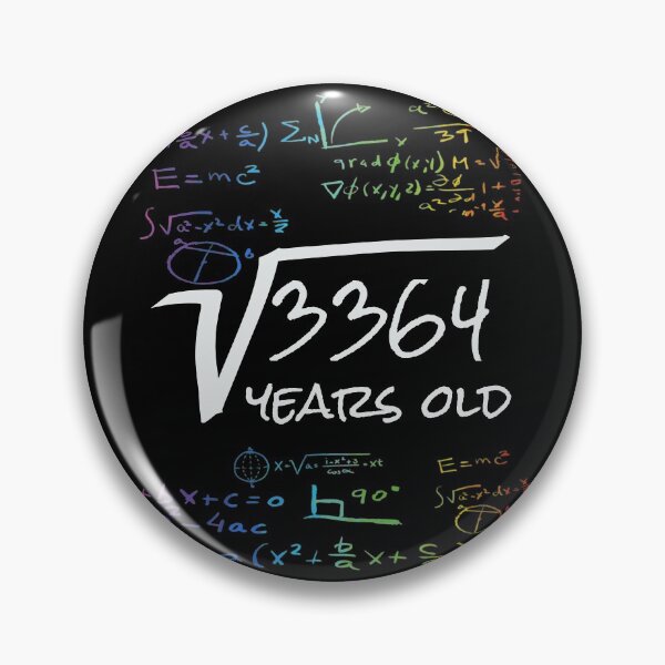 Item preview, Funny 58th Birthday Math Design - Square Root of 3364 : 58 Years Old designed and sold by Designamics.
