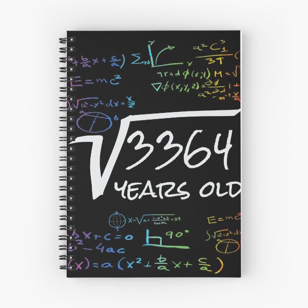 Item preview, Funny 58th Birthday Math Design - Square Root of 3364 : 58 Years Old designed and sold by Designamics.