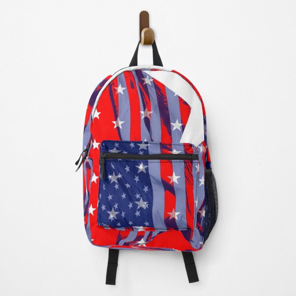 Item preview, RED & BLUE AMERICANA 4TH JULY STARS & BARS FLAG ART designed and sold by sharlesart.