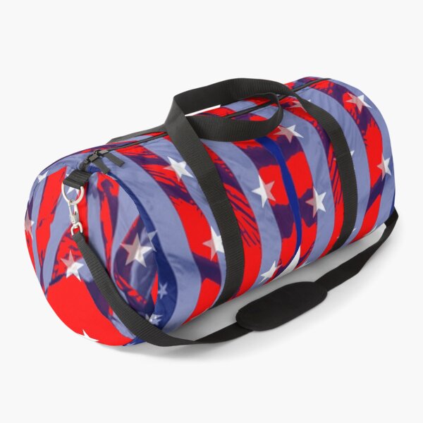 Item preview, RED & BLUE AMERICANA 4TH JULY STARS & BARS FLAG ART designed and sold by sharlesart.