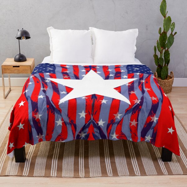 Artikelvorschau, RED & BLUE AMERICANA 4. JULI STARS & BARS FLAG ART entworfen und verkauft von sharlesart.