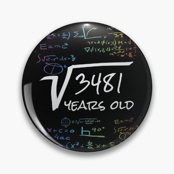 Item preview, Funny 59th Birthday Math Design - Square Root of 3481 : 59 Years Old designed and sold by Designamics.