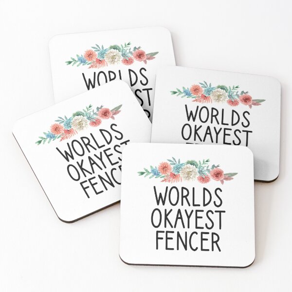 Item preview, Worlds Okayest Fencer / Fencing / funny Fencing / Fencing Gift / Fencing Sport / Fencing Teacher / Fencing Lover Gift Floral style idea design designed and sold by Chamssou.