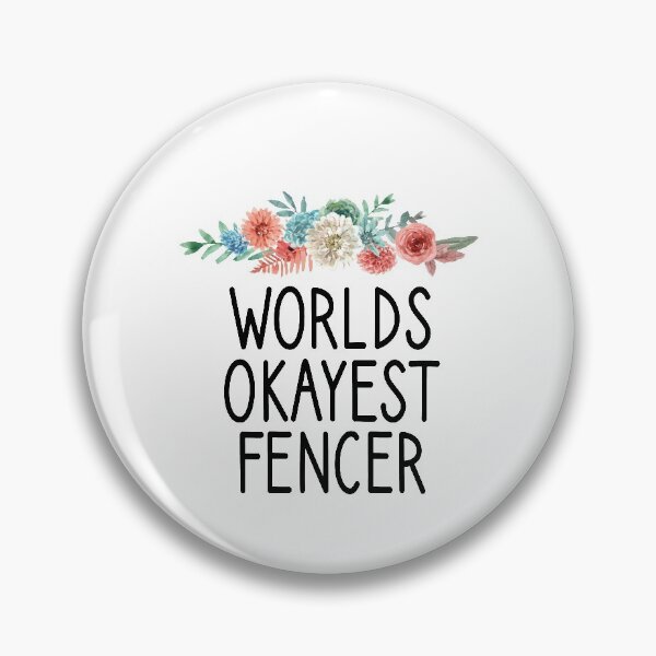 Item preview, Worlds Okayest Fencer / Fencing / funny Fencing / Fencing Gift / Fencing Sport / Fencing Teacher / Fencing Lover Gift Floral style idea design designed and sold by Chamssou.