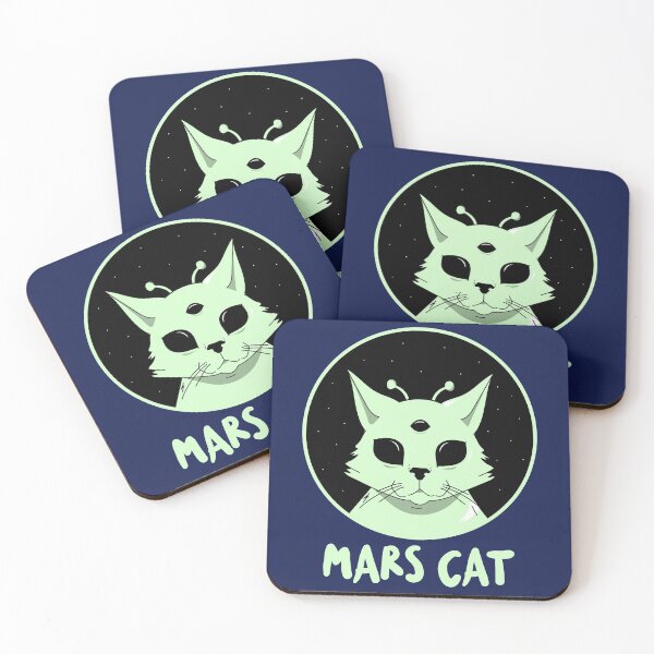 Artikelvorschau, Mars Katze Alien Weltraum Astronaut Planet Sterne Raumfahrt Rakete Surreales süßes lustiges Geschenk entworfen und verkauft von TheAplus.