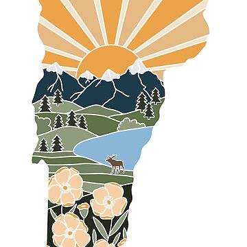 Artwork thumbnail, Vermont Illustrated Graphic by jamiemaher15