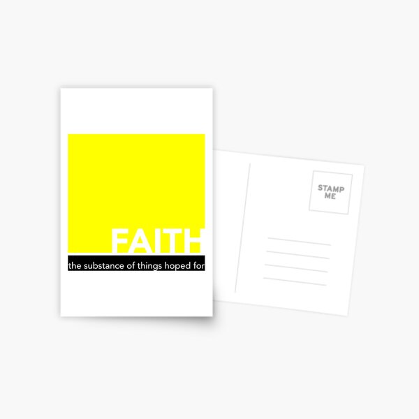 Faith - The substance of things hoped for - bold design Postcard