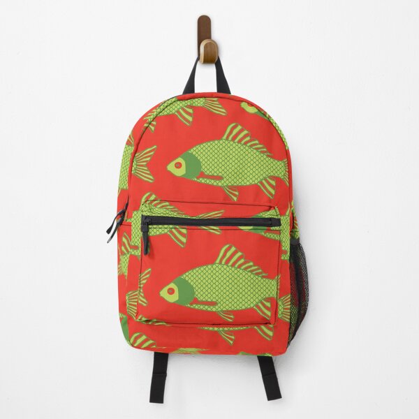 Item preview, Green and Red Tropical Fish Shoal Pattern designed and sold by RhubarbMyrtle.