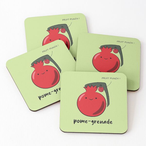 Item preview, Kawaii Pomegranate ,  Pome-grenade, funny pun  designed and sold by DD1492.
