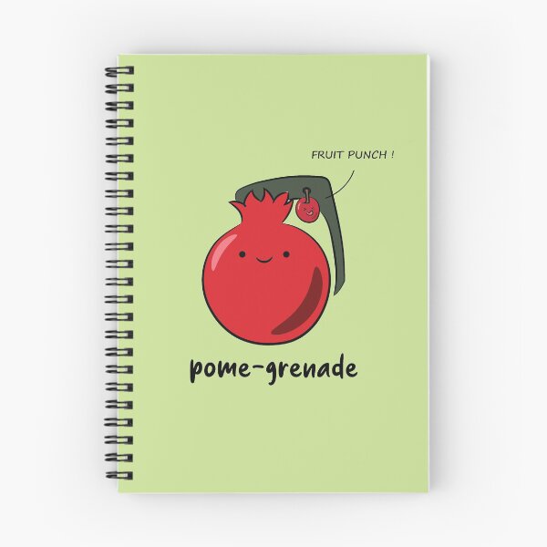 Item preview, Kawaii Pomegranate ,  Pome-grenade, funny pun  designed and sold by DD1492.