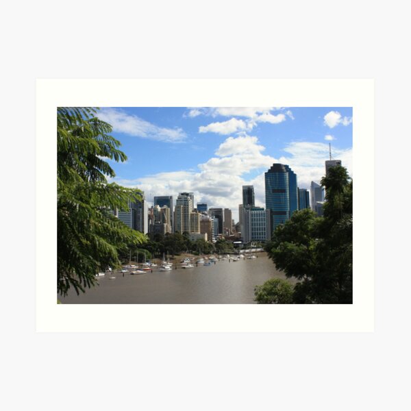 Brisbane from Kangaroo Point Cliffs Art Print