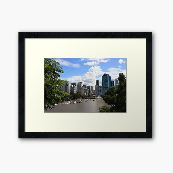 Brisbane from Kangaroo Point Cliffs Framed Art Print