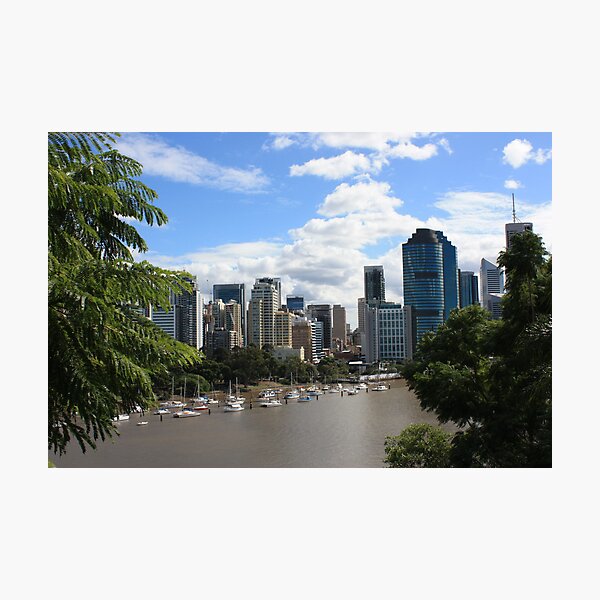Brisbane from Kangaroo Point Cliffs Photographic Print