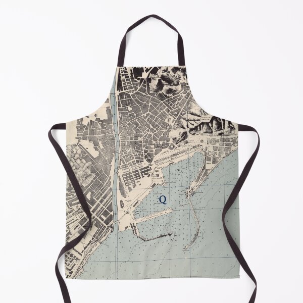 Item preview, Vintage Map of Malaga Spain (1943) designed and sold by BravuraMedia.