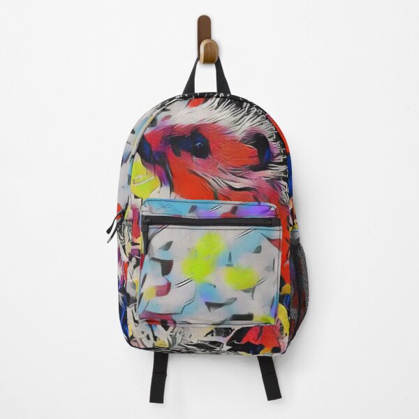 Pop Art Hedgehog Featuring Bold Colors Backpack