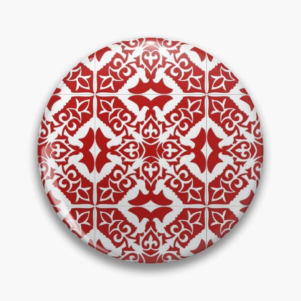 Item preview, Moroccan tile - dark red and white designed and sold by Marymarice.