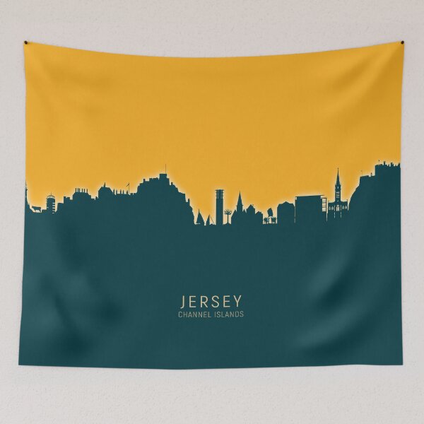 Item preview, Jersey Channel Islands Skyline designed and sold by ArtPrints.