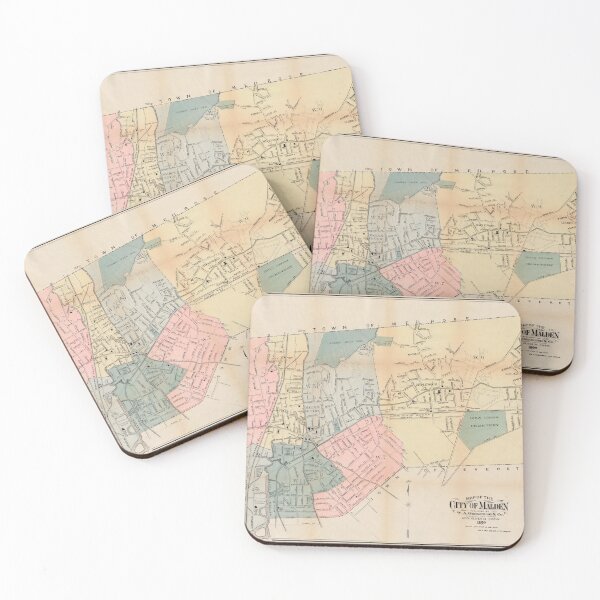 Item preview, Vintage Map of Malden MA (1890) designed and sold by BravuraMedia.