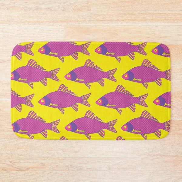 Item preview, Purple and Pink Tropical Fish Shoal Pattern designed and sold by RhubarbMyrtle.