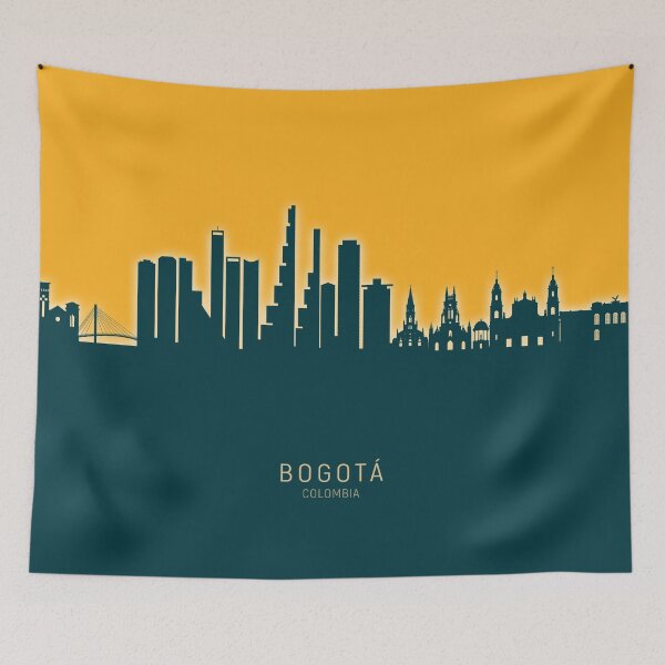 Aperçu de l'œuvre Bogotá Colombia Skyline créée et vendue par ArtPrints.