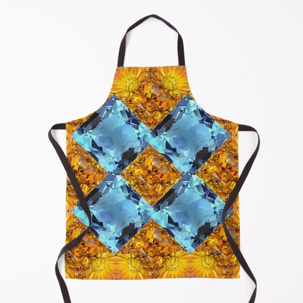 Item preview, BLUE TOPAZ GEMS WITH GOLDEN TOPAZ GEMS PATTERNS designed and sold by sharlesart.