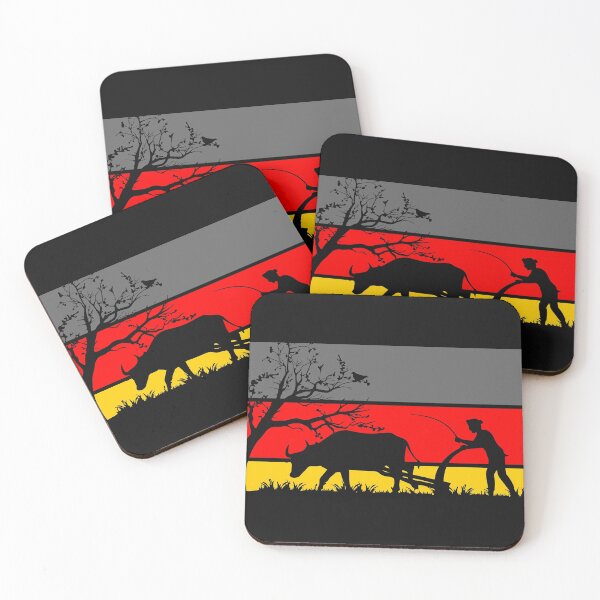 Item preview, Farmer plowing bull field designed and sold by Imutobi.