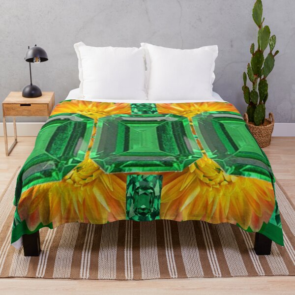 Item preview, GREEN EMERALD GEMS FLORAL ART designed and sold by sharlesart.