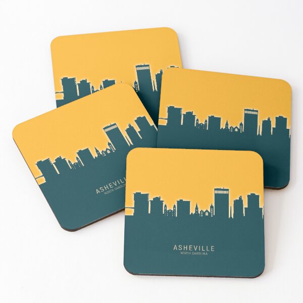 Item preview, Asheville North Carolina Skyline designed and sold by ArtPrints.