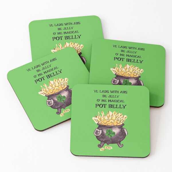 Artikelvorschau, Topf mit Goldbauch St. Patrick's Day Jungs mit abs lustigem Grün entworfen und verkauft von GrammarDance.