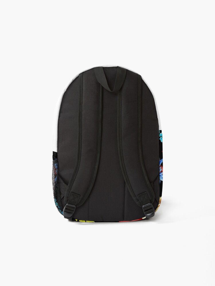 Alternate view of Hibiscus roses and colorful flowers floral pattern Backpack